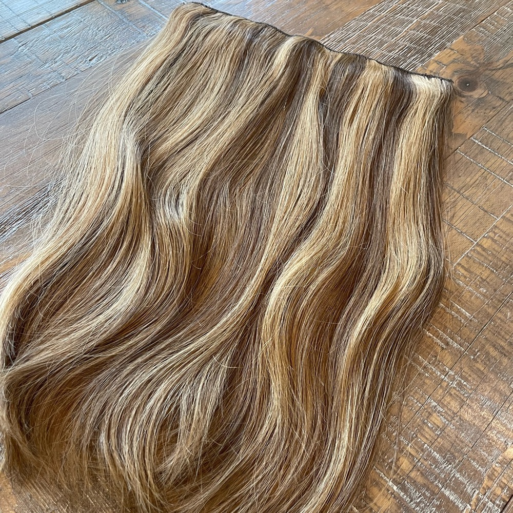 Premium Hair extensions Flip N' Go 18-20" P4/27 Brown/GoldenBlonde (Remy hair)